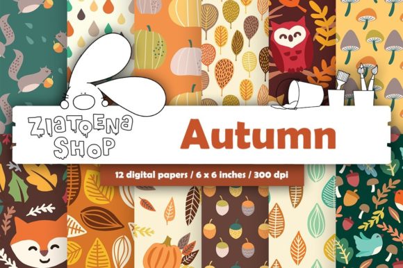 Autumn Paper Pack Fall Digital Paper: A Versatile Resource for Creatives and Businesses