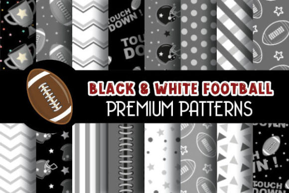 Black and White Football Digital Pattern: A Versatile Resource for Creative Projects