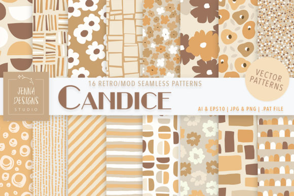 Candice Seamless Vector Pattern Set: A Modern Creative Essential