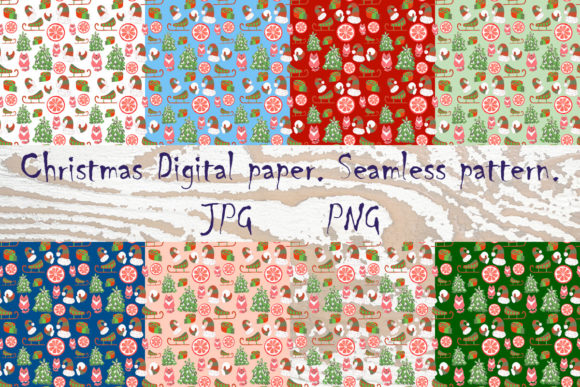 Christmas Digital Paper Seamless Pattern