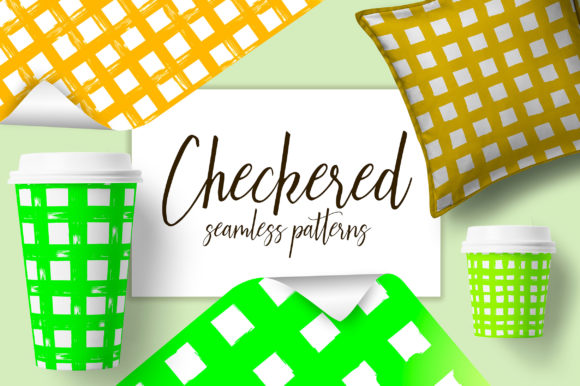 Collection of Checkered Seamless Pattern