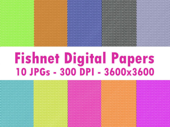 Colorful Fishnet Digital Papers: A Creative Resource for Modern Designers