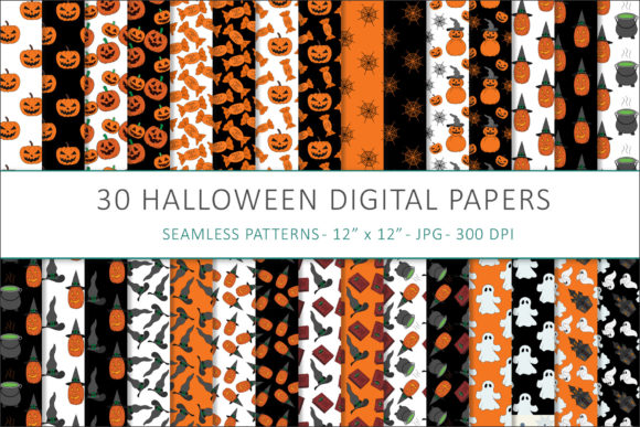 Halloween 30 Seamless Pattern for Digital Design