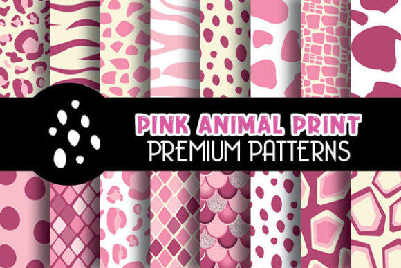 Pink Animal Prints Digital Papers