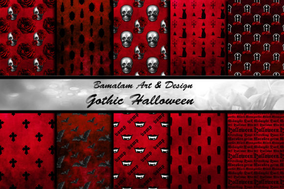 Red Black Gothic Halloween Backgrounds