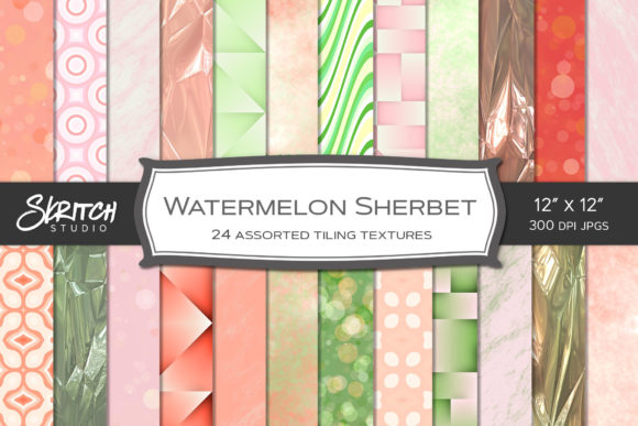 Watermelon Sherbet Seamless Textures